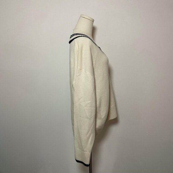 Reformation Jadey Cashmere Oversized V Neck Sweater | Womens Size Medium - Picture 2 of 5